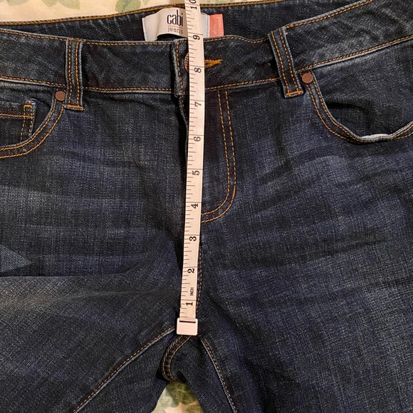 CAbi 3937 Slim Boyfriend Jeans Star Print Celebrity Wash Raw Hem - Picture 10 of 15